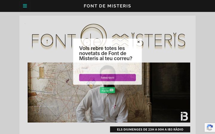 Screenshot of fontdemisteris.com