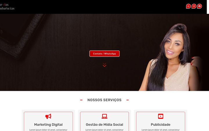 Screenshot of fontedasinfluencias.com.br