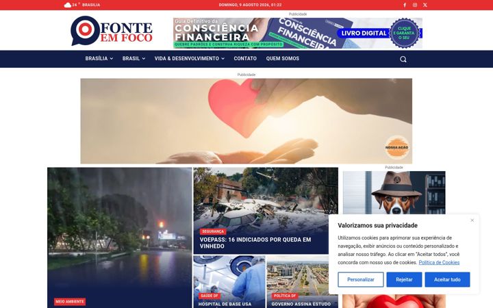 Екранна снимка на fonteemfoco.com.br