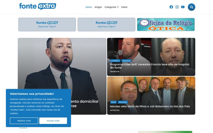 Екранна снимка на fonteextra.com.br