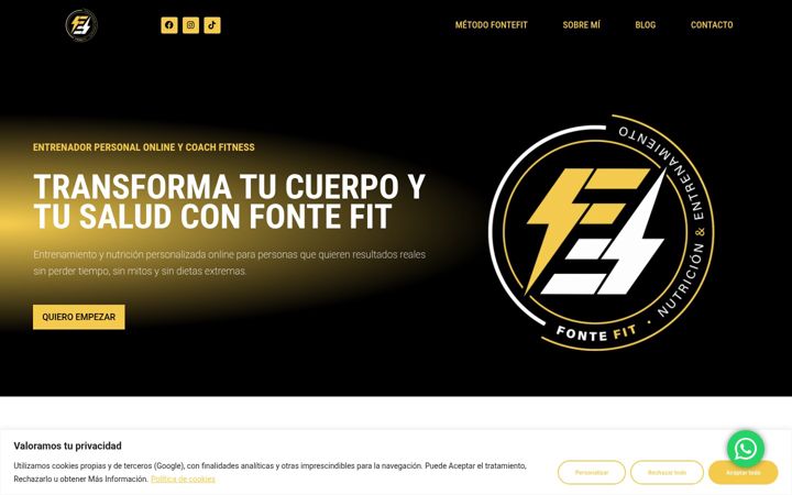 Screenshot of fontefit.com