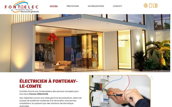 Screenshot of fontelec.fr