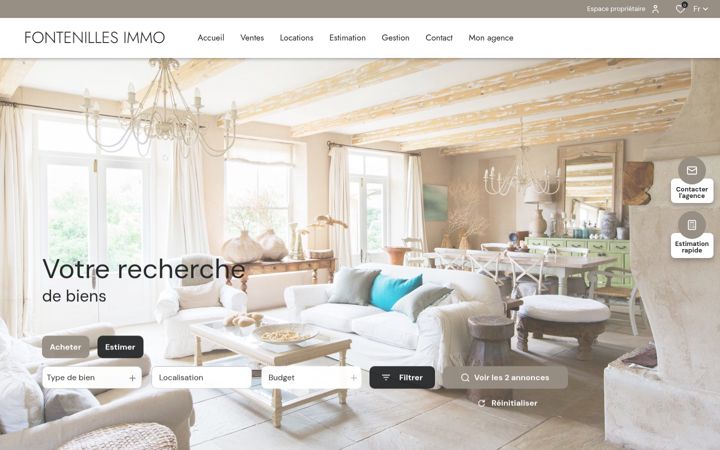 Screenshot of fontenilles-immo.fr