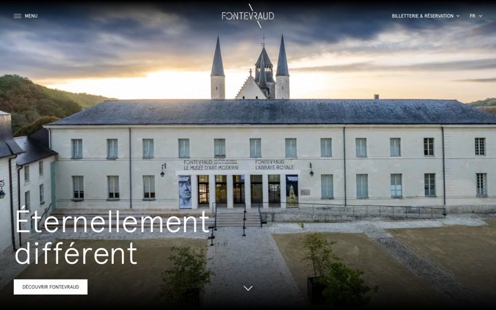 Skærmbillede af fontevraud.fr