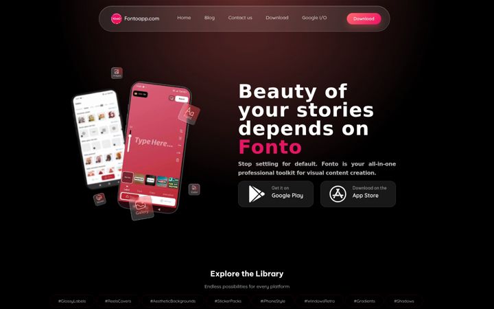 Screenshot ta' fontoapp.com