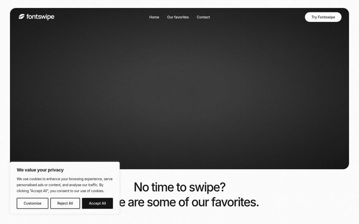 Screenshot of fontswipe.com