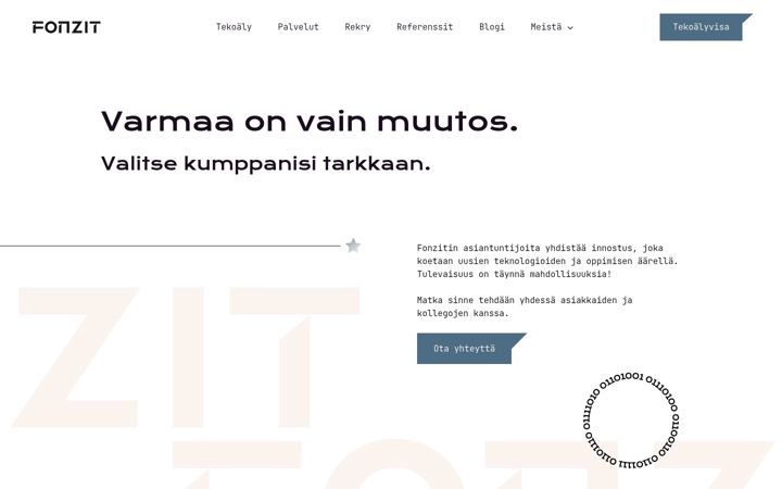 Screenshot of fonzit.fi