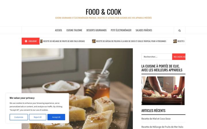 Screenshot of food-and-cook.fr