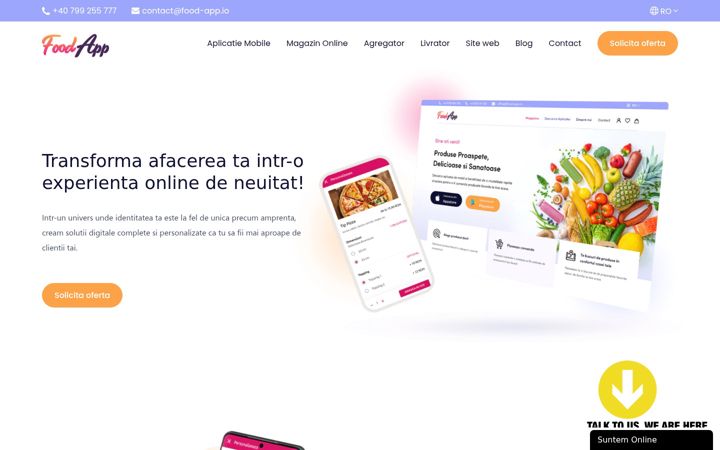 Screenshot of food-app.io