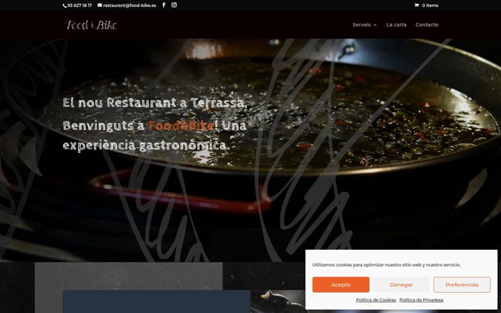 Snímek obrazovky food-bike.es