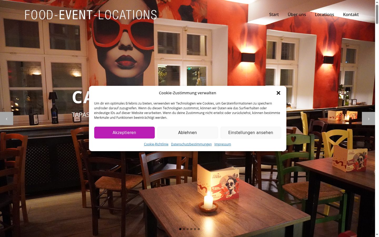 Capture d'écran de la bannière de consentement affichée avant toute interaction