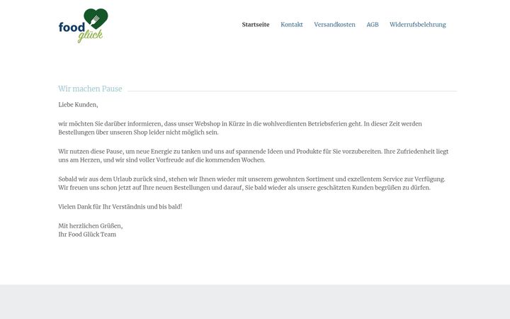 Ekrano kopija food-glueck.de