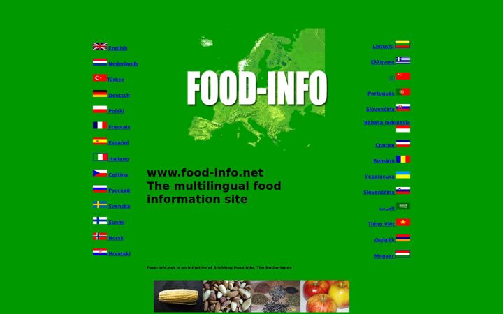 Screenshot of food-info.net