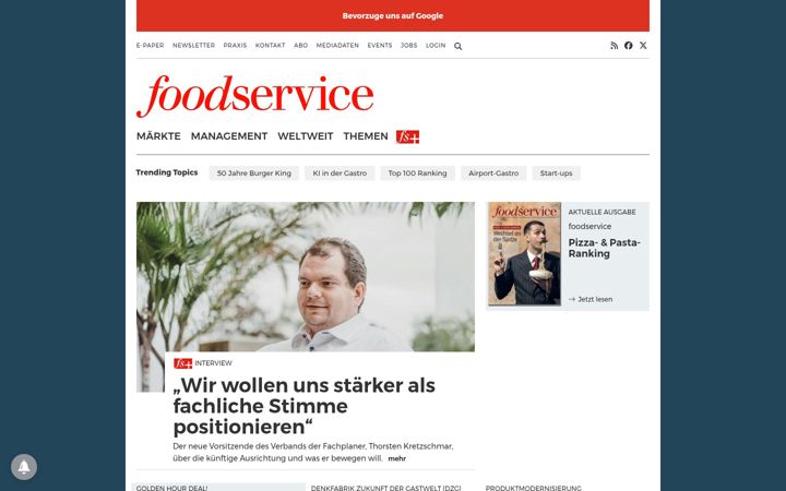 Captura de pantalla de food-service.de