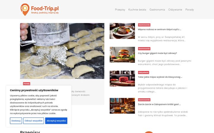 Screenshot of food-trip.pl