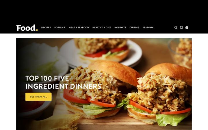 Screenshot von food.com