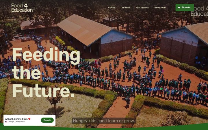 Screenshot of food4education.org