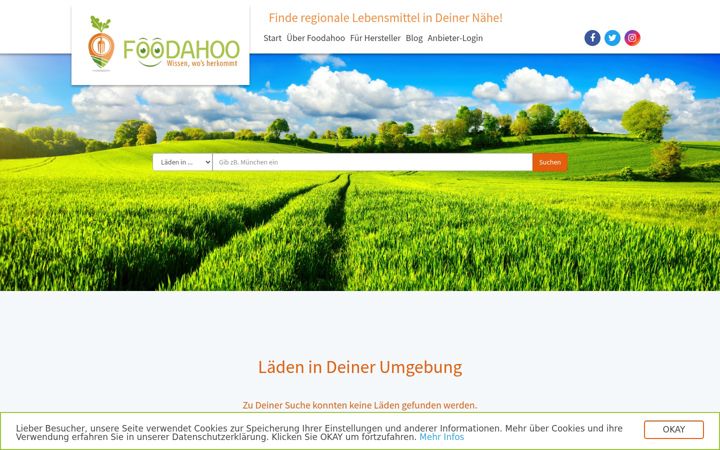 Screenshot of foodahoo.com