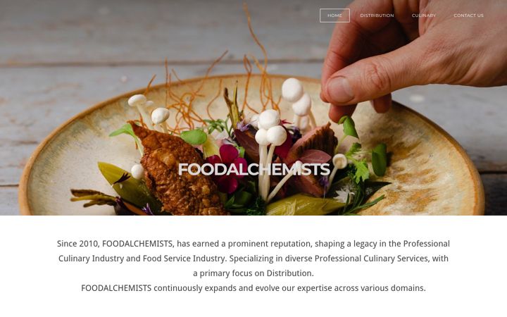 Screenshot of foodalchemists.co.za