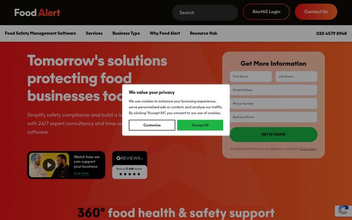 Screenshot of foodalert.com
