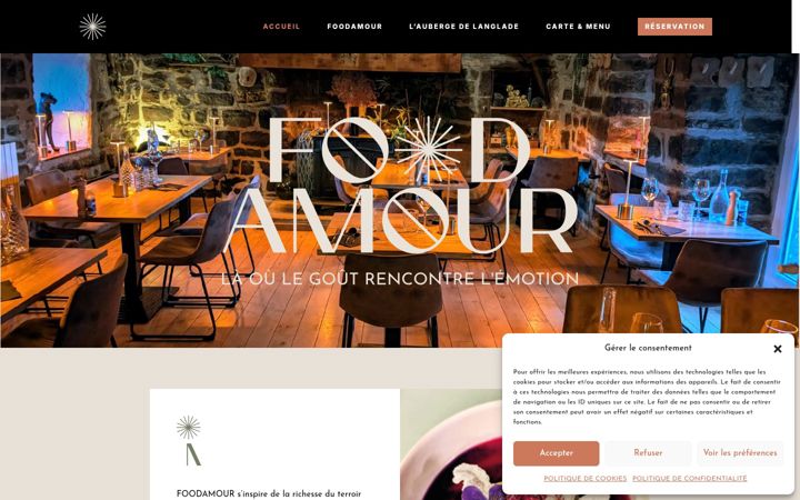 Screenshot of foodamour-restaurant.fr