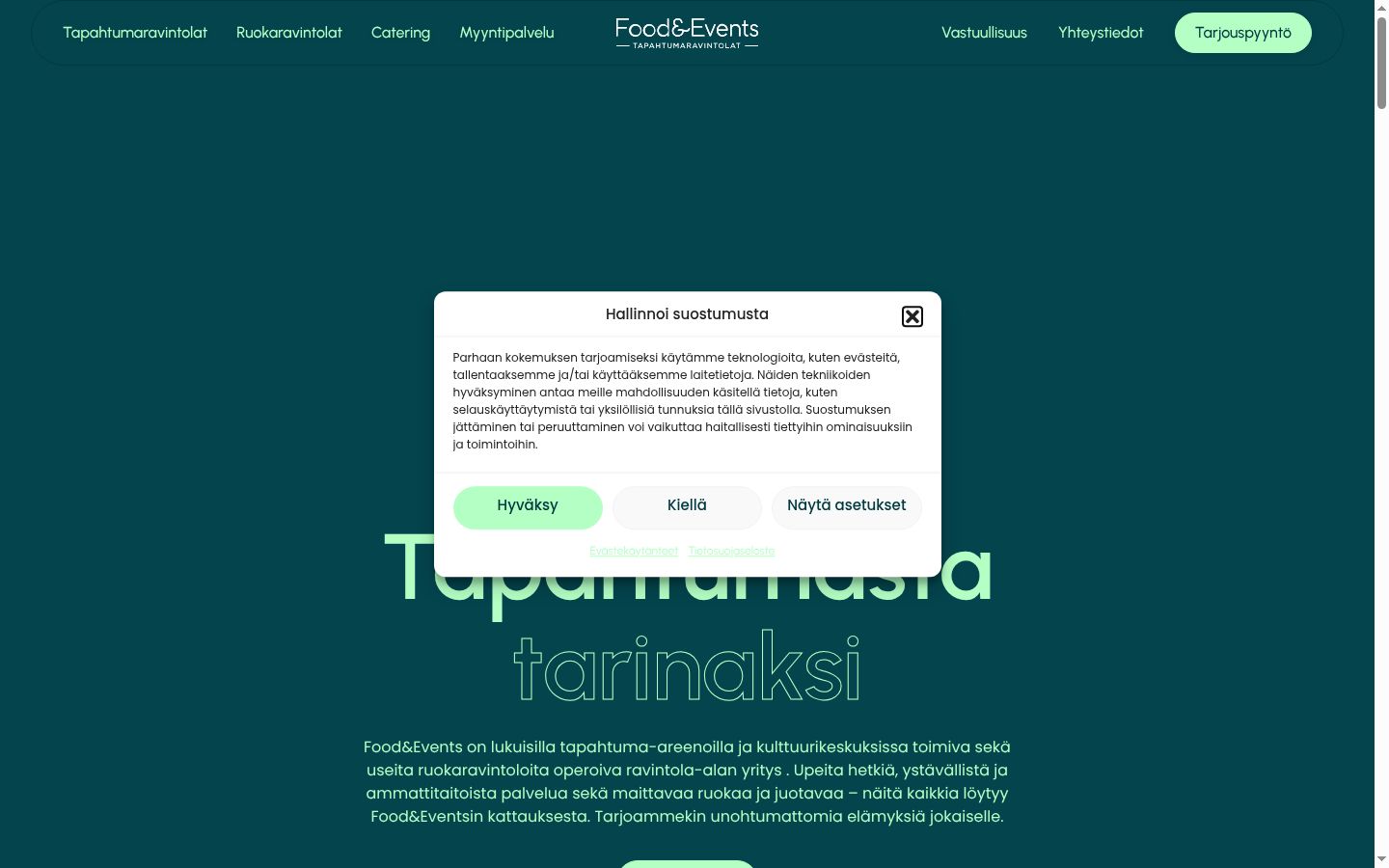 Sutikimo reklamjuostės, rodytos prieš bet kokią sąveiką, ekrano kopija