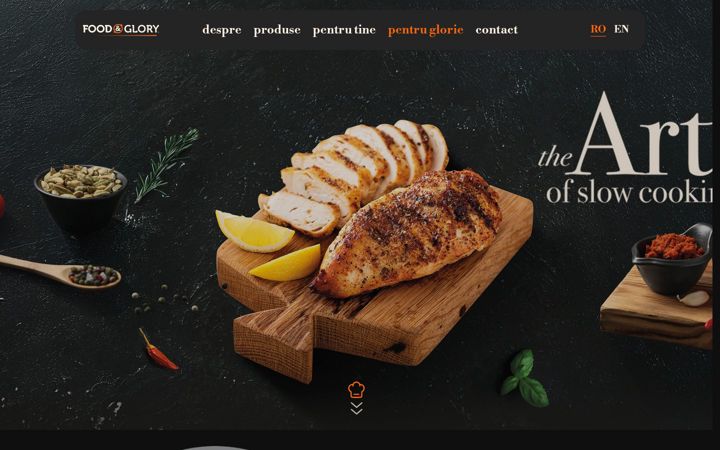 Screenshot of foodandglory.com