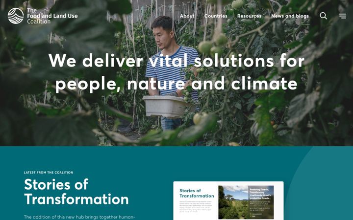 Screenshot of foodandlandusecoalition.org
