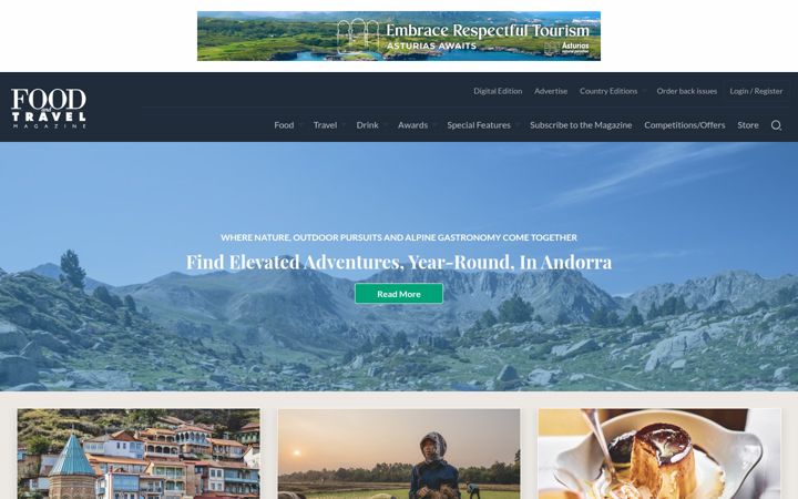 Screenshot of foodandtravel.com