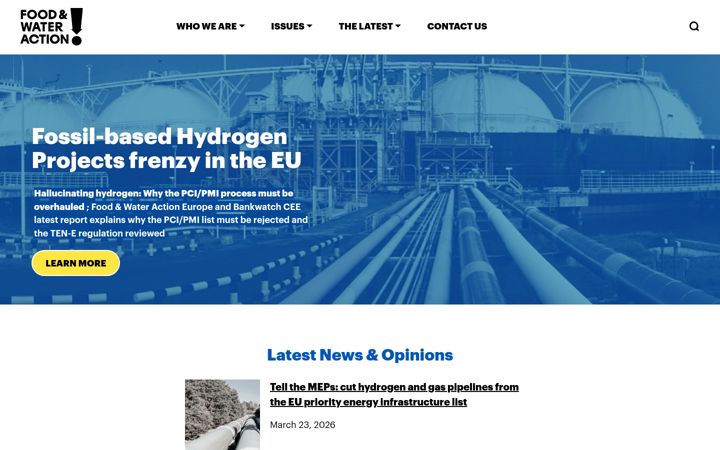 Screenshot of foodandwatereurope.org