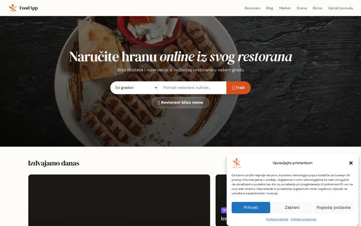 Screenshot of foodapp.hr