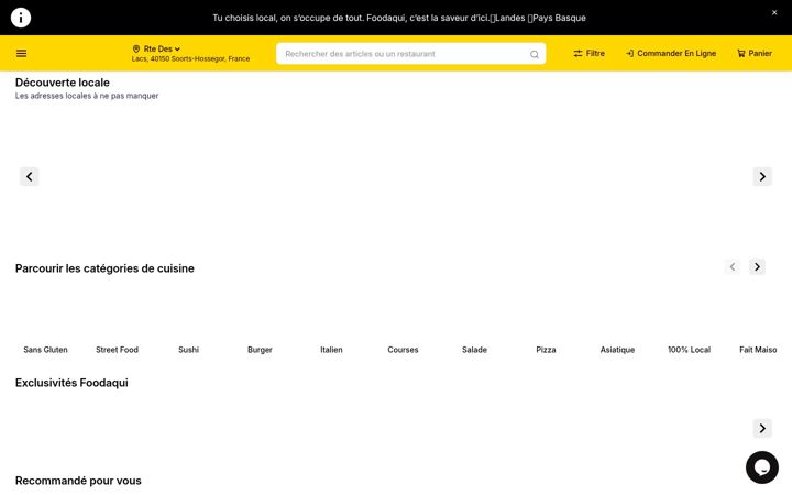 Screenshot of foodaqui.com