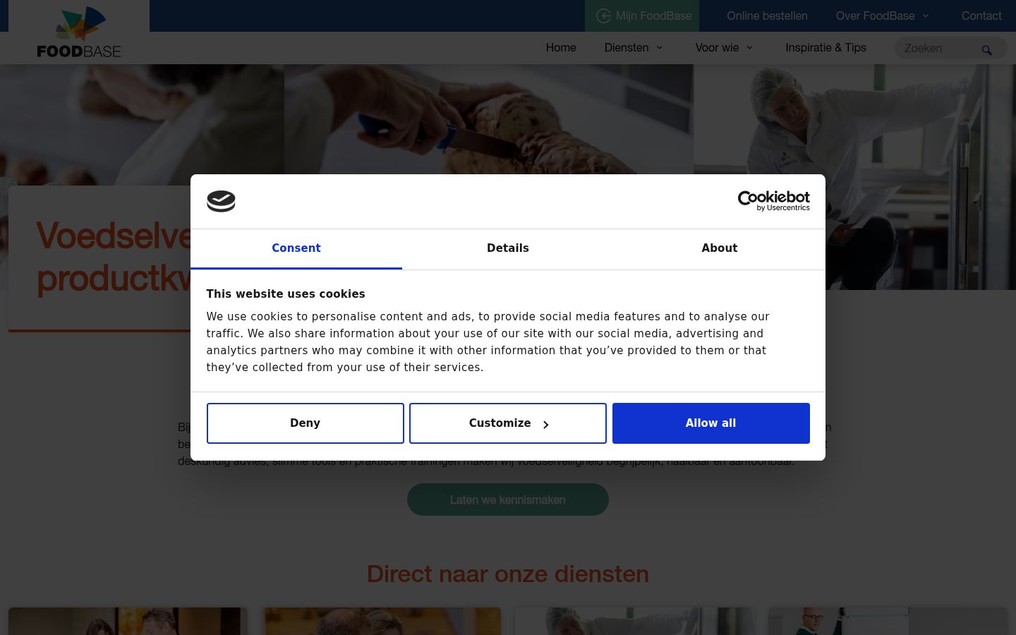 Captură de ecran a bannerului de consimțământ afișat înainte de orice interacțiune