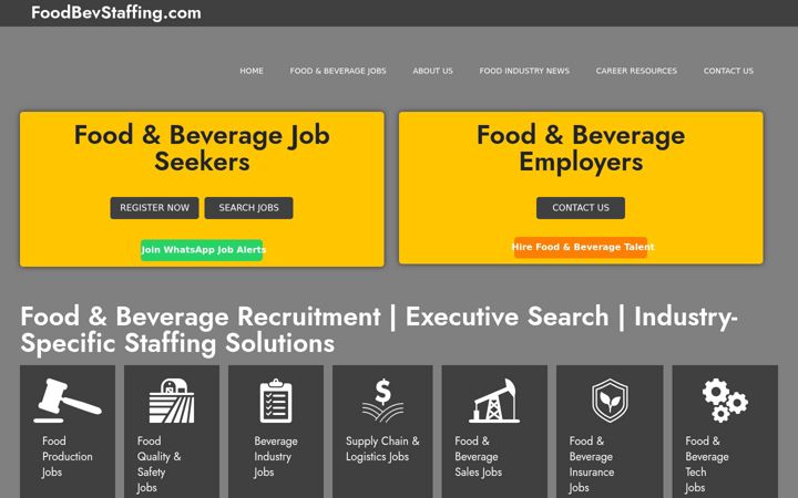 Screenshot of foodbevstaffing.com