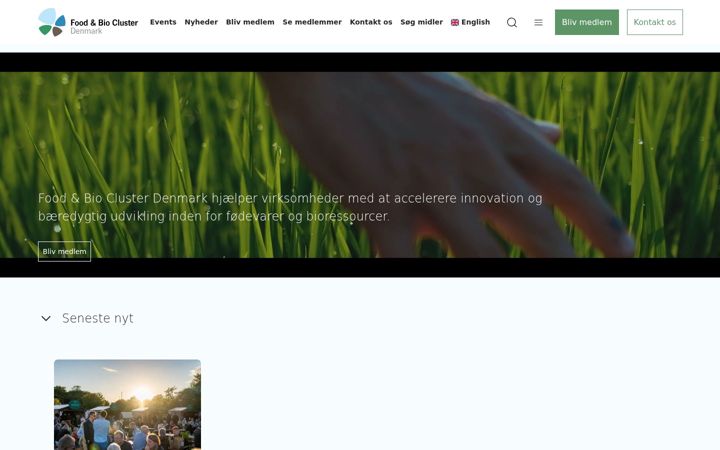 Screenshot of foodbiocluster.dk