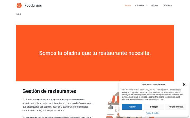 Screenshot of foodbrains.es