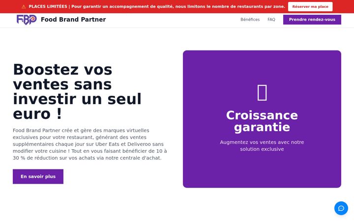 Screenshot of foodbrandpartner.com
