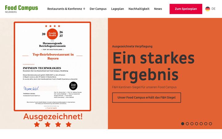 Screenshot of foodcampus.info