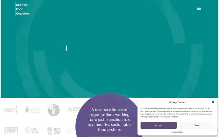 Screenshot of foodcoalition.scot