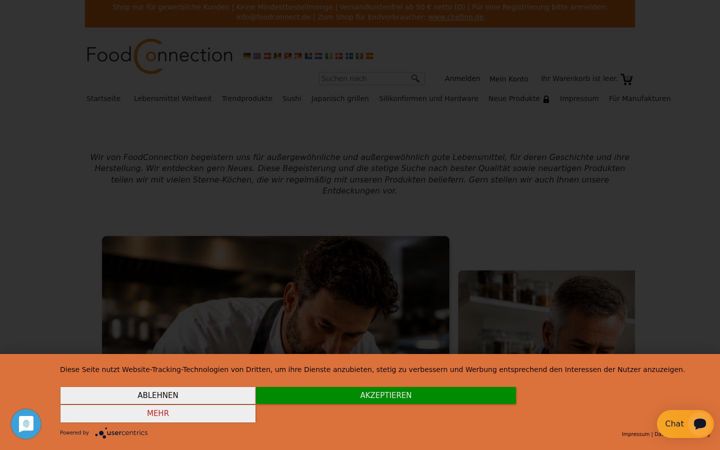 Screenshot of foodconnection-shop.de