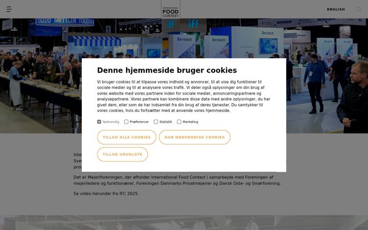 Screenshot of foodcontest.dk