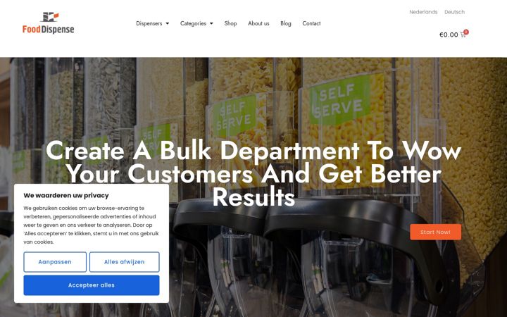 Screenshot of fooddispense.eu