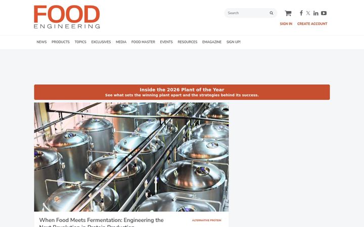 Screenshot of foodengineeringmag.com
