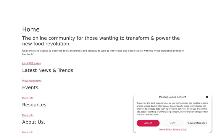 Screenshot of foodentrepreneurs.com
