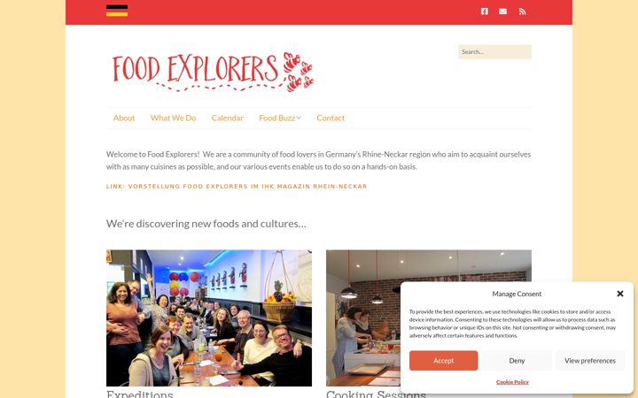 Screenshot of foodexplorers.net