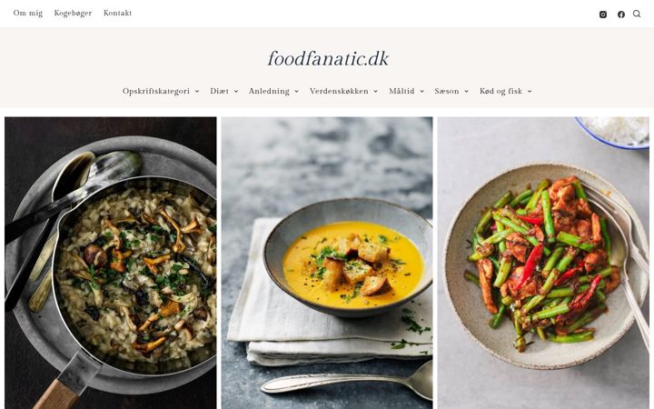 Screenshot of foodfanatic.dk
