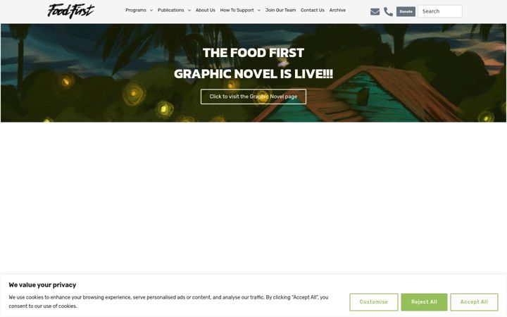 Screenshot του foodfirst.org
