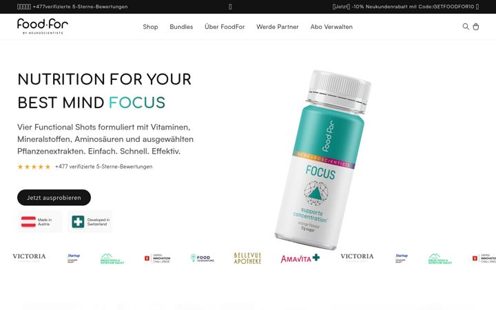 Screenshot of foodfor.ch