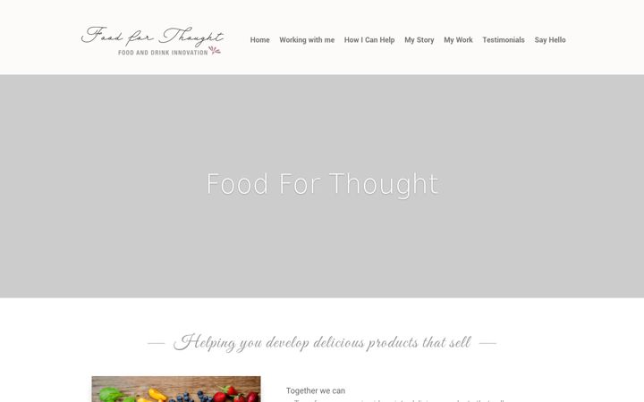 Screenshot of foodforthoughtnpd.co.uk