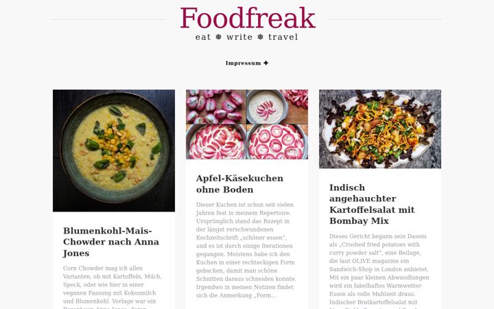 Captura de pantalla de foodfreak.de